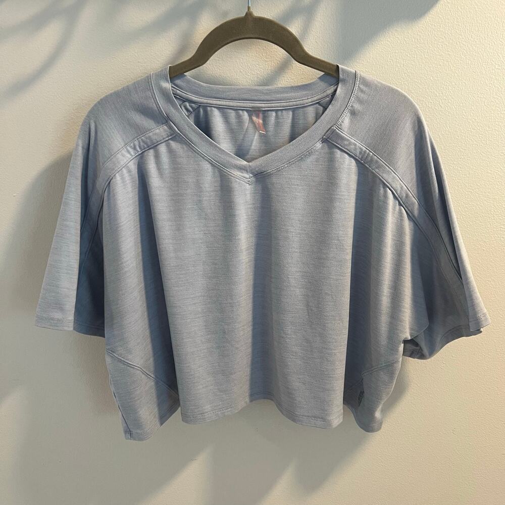 FP Movement Free People Light Blue Gray T-Shirt Size M